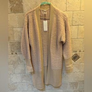 CALLA Sherpa Rib Duster Long Cardigan Size S NWT